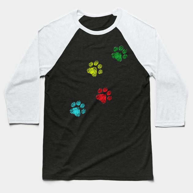 Paws color Baseball T-Shirt by milicapetroviccvetkovic